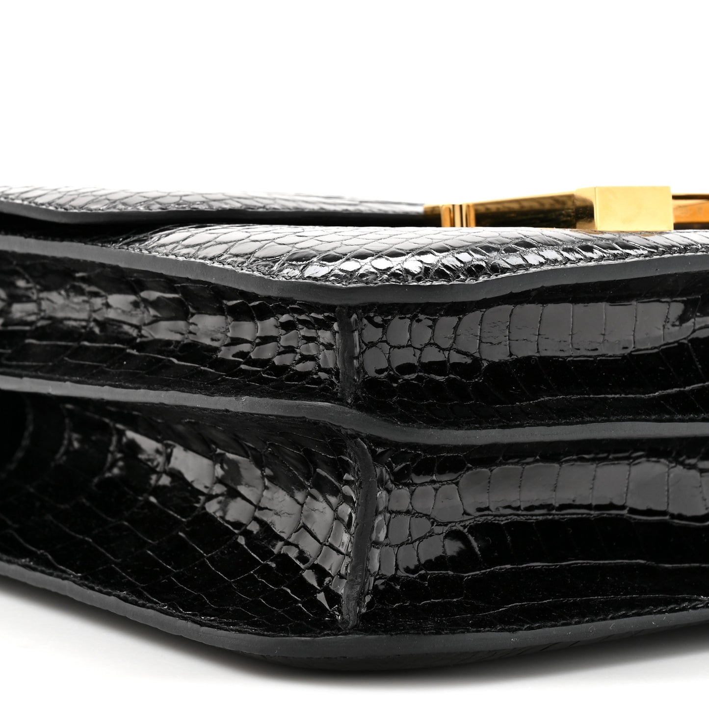 Shiny Porosus Crocodile Constance 24 Black