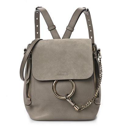 Chloe Suede Calfskin Medium Faye Backpack Motty Grey 1 of 8