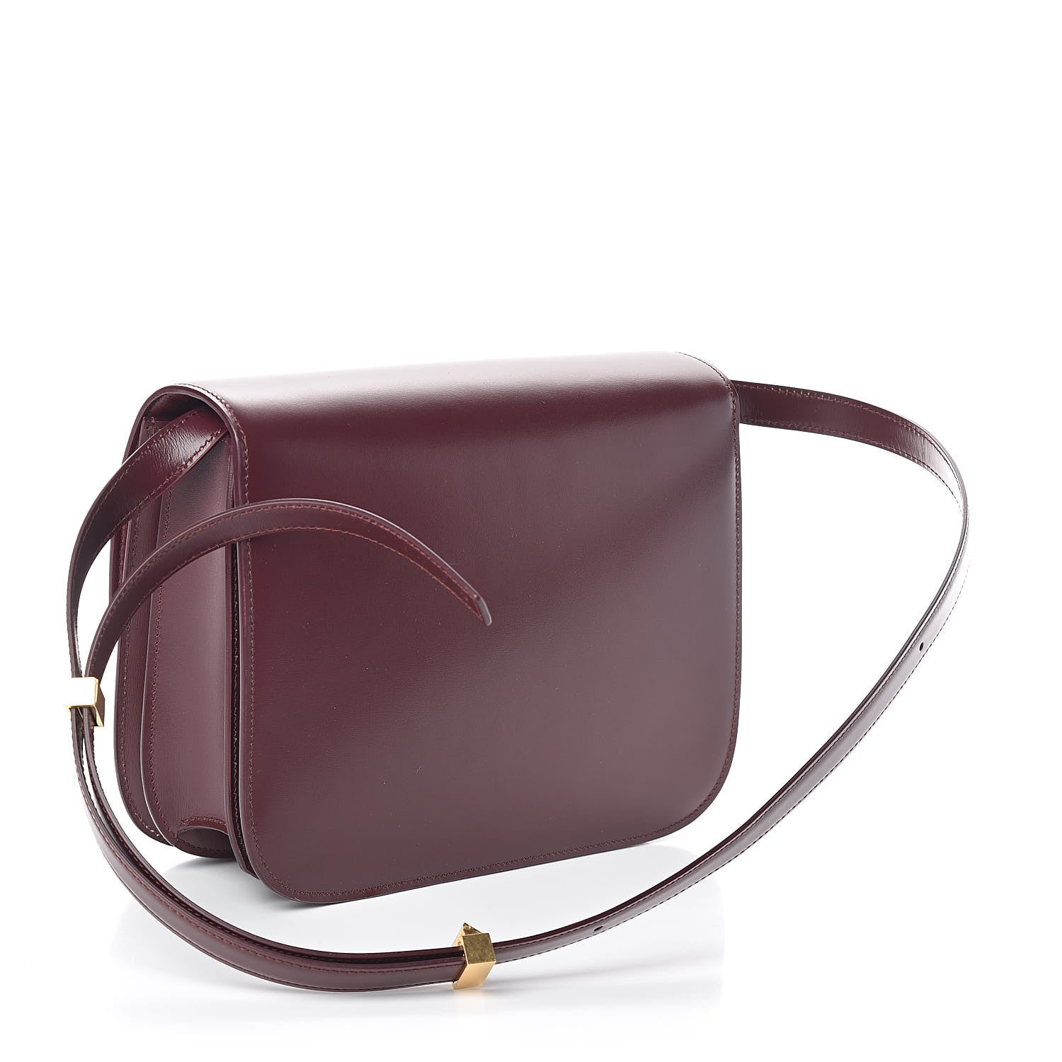 Celine Box Calfskin Medium Classic Box Flap Bag Burgundy 3 of 9
