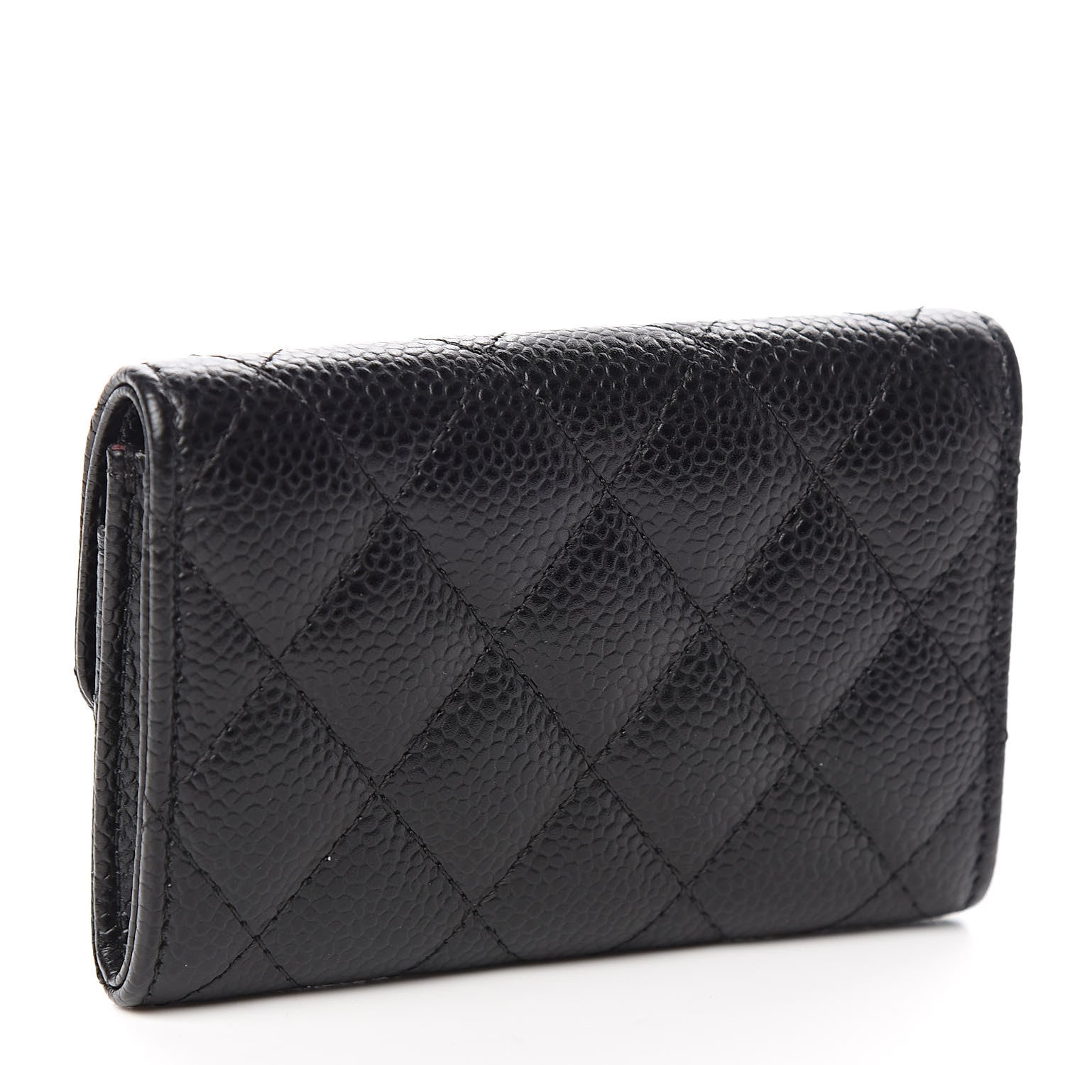 Chanel Caviar Quilted Flap Card Holder Black 3 of 9
