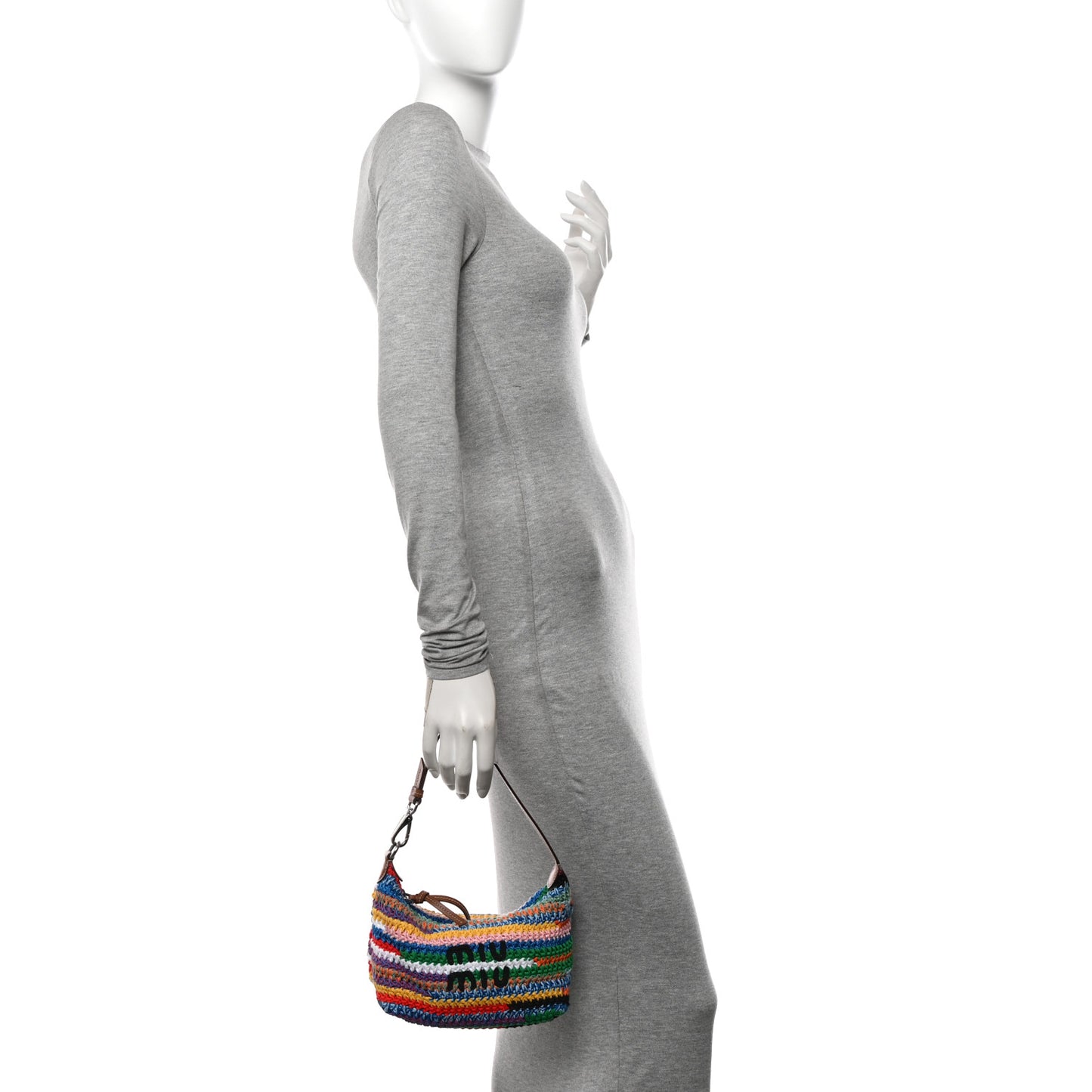 Fabric Crochet Pouch Multicolor