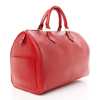 Louis Vuitton Epi Speedy 30 Castillan Red 3 of 13