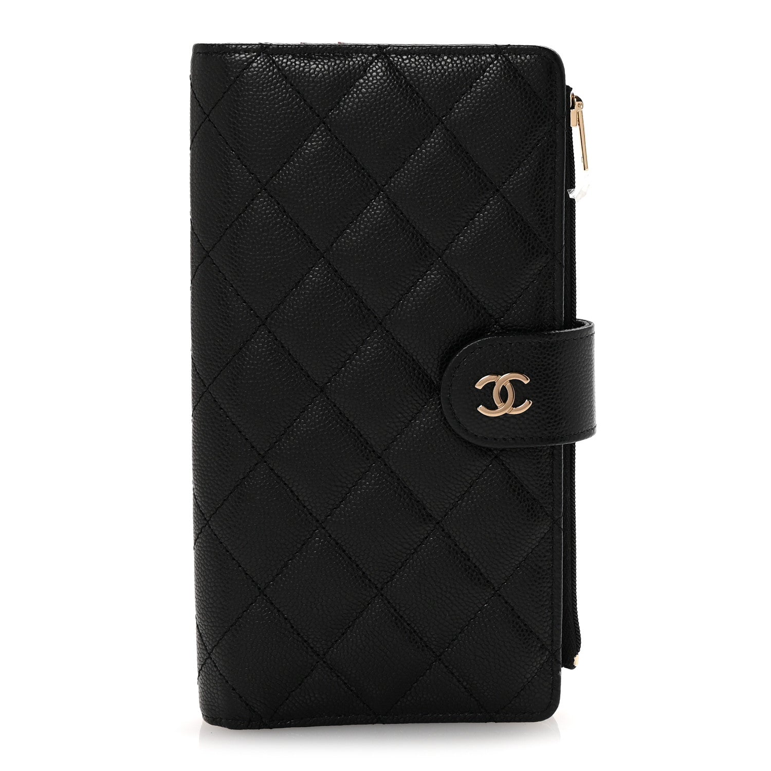 Chanel Caviar Quilted Long Zipped Wallet Black 1 of 9