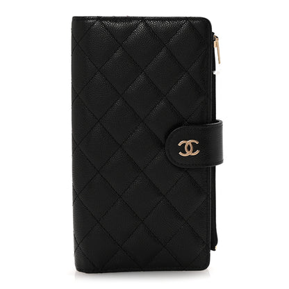 Chanel Caviar Quilted Long Zipped Wallet Black 1 of 9