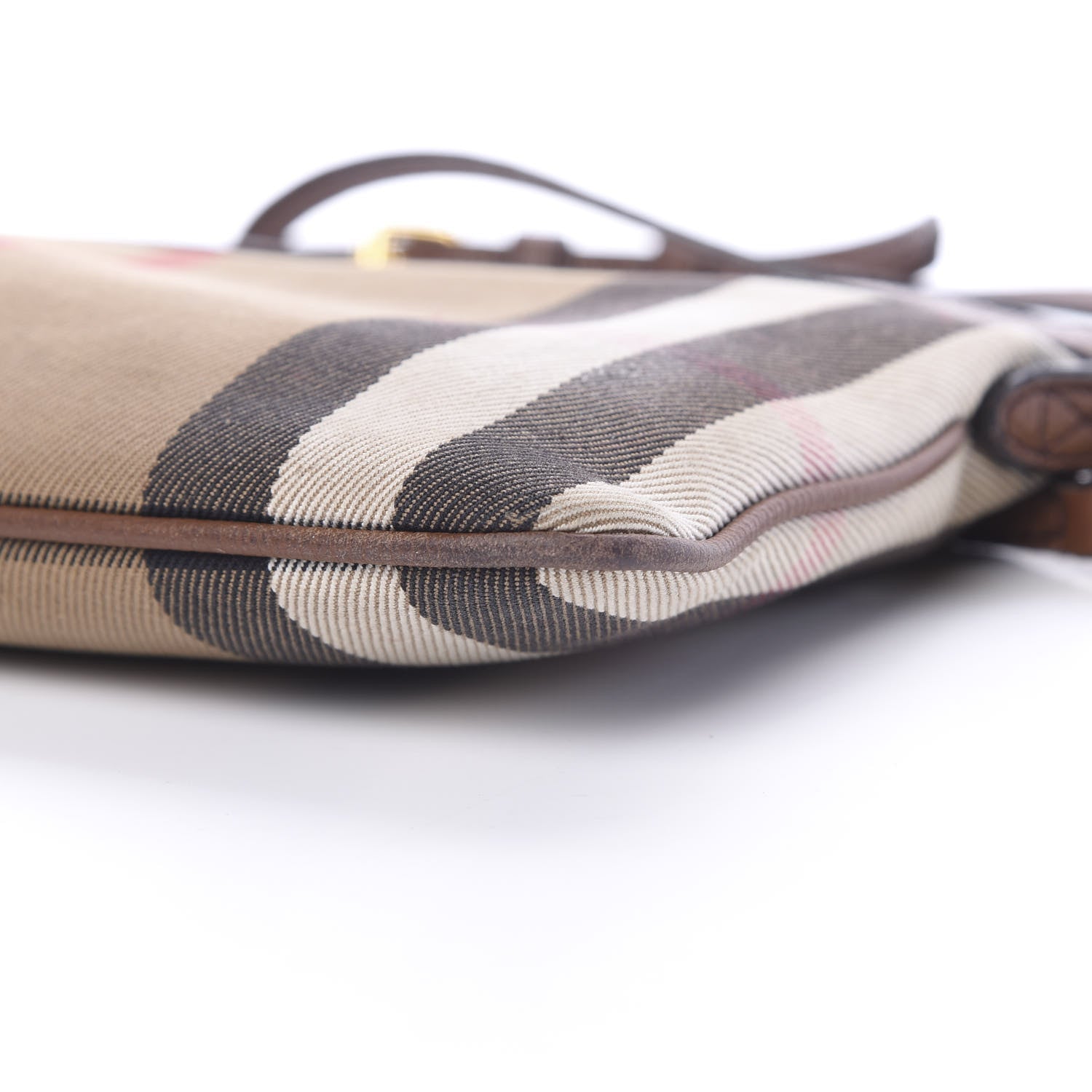 Burberry House Check Derby Peyton Crossbody Clutch Bag Tan 10 of 17