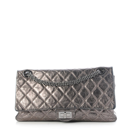 Chanel Metallic Aged Calfskin Quilted 2.55 Reissue 228 Flap Dark Silver 1 of 10