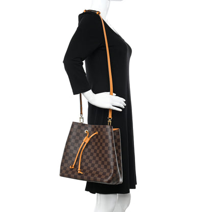 Louis Vuitton Damier Ebene Neonoe MM Safran 2 of 9