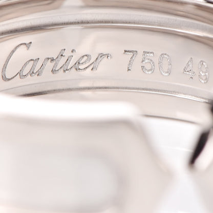 Cartier 18K White Gold 6.5mm C De Ring 49 4.75 5 of 6