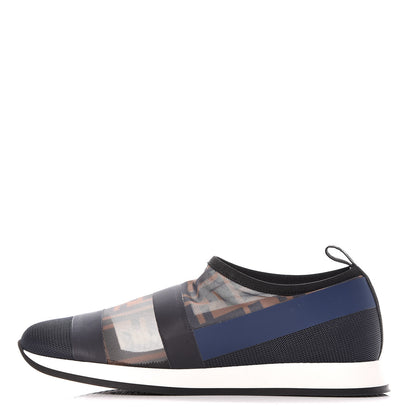 Fendi Technical Mesh Tulle Slip On Sneaker 35 Blue Tobacco 1 of 11