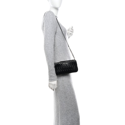 Miu Miu Vitello Lux Matelasse Crossbody Bag Black 2 of 10
