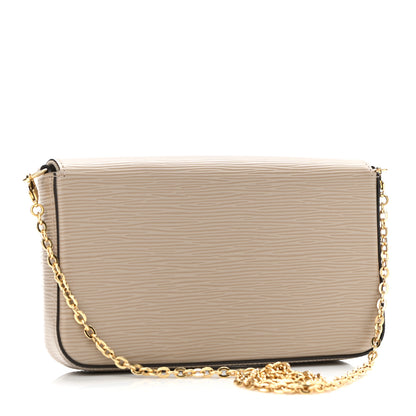 Louis Vuitton Epi Felicie Pochette Chain Wallet Galet 4 of 10