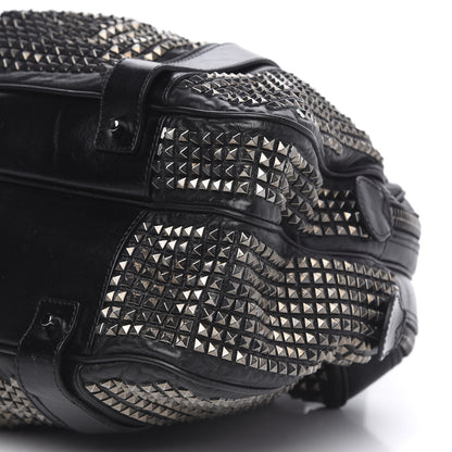Burberry Prorsum Calfskin Studded Knight Satchel Black 12 of 14