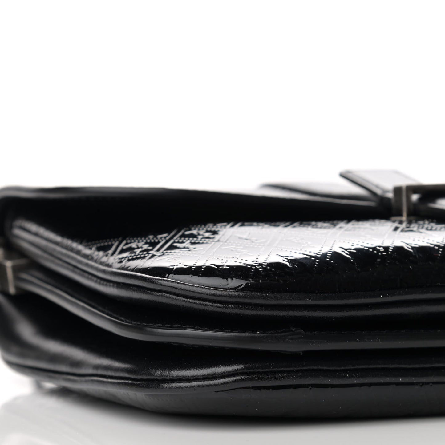 Patent Embossed Small Le Monogramme Satchel Black