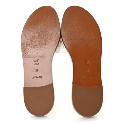 Louis Vuitton Monogram Giant Lock It Flat Mules 38 Kaki White 5 of 8