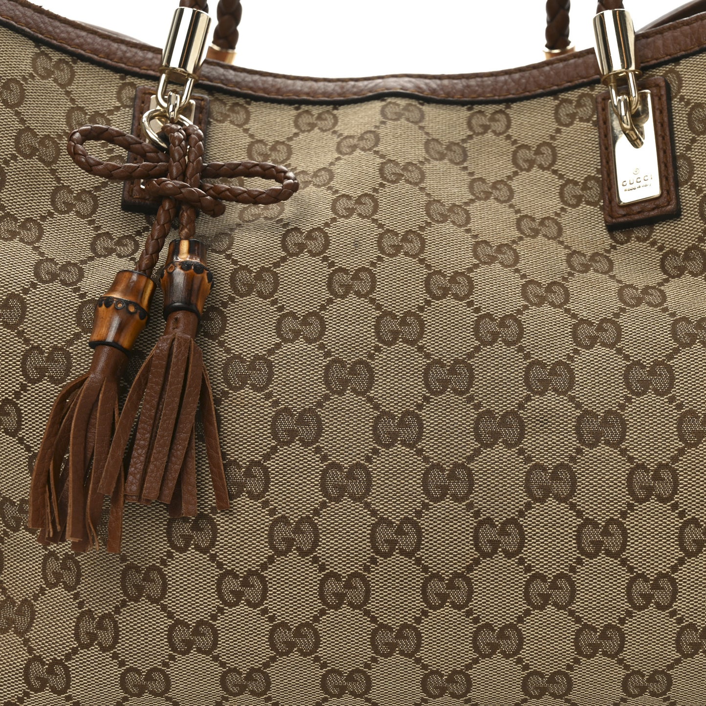 Monogram Cellarius Calfskin Medium Bella Tote Beige Ebony Cuir