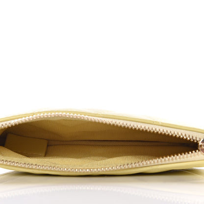 Chanel Lambskin Quilted Small Cosmetic Case Yellow 4 of 11