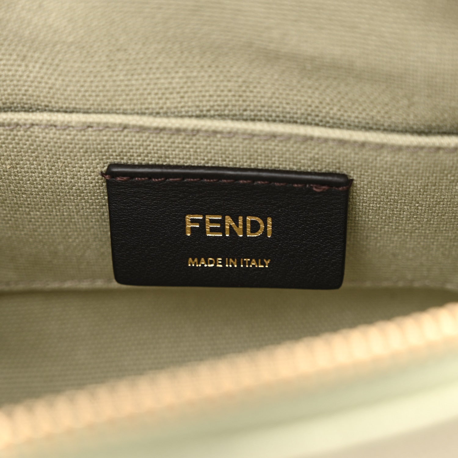 Fendi Canvas Vitello King Plexiglass Logo Embroidered Mini By The Way Top Handle Boston Bag Green Tea 6 of 10