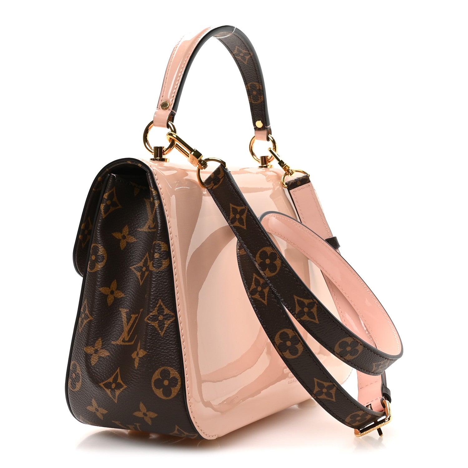 Louis Vuitton Patent Calfskin Monogram Cherrywood PM Rose Ballerine 3 of 11