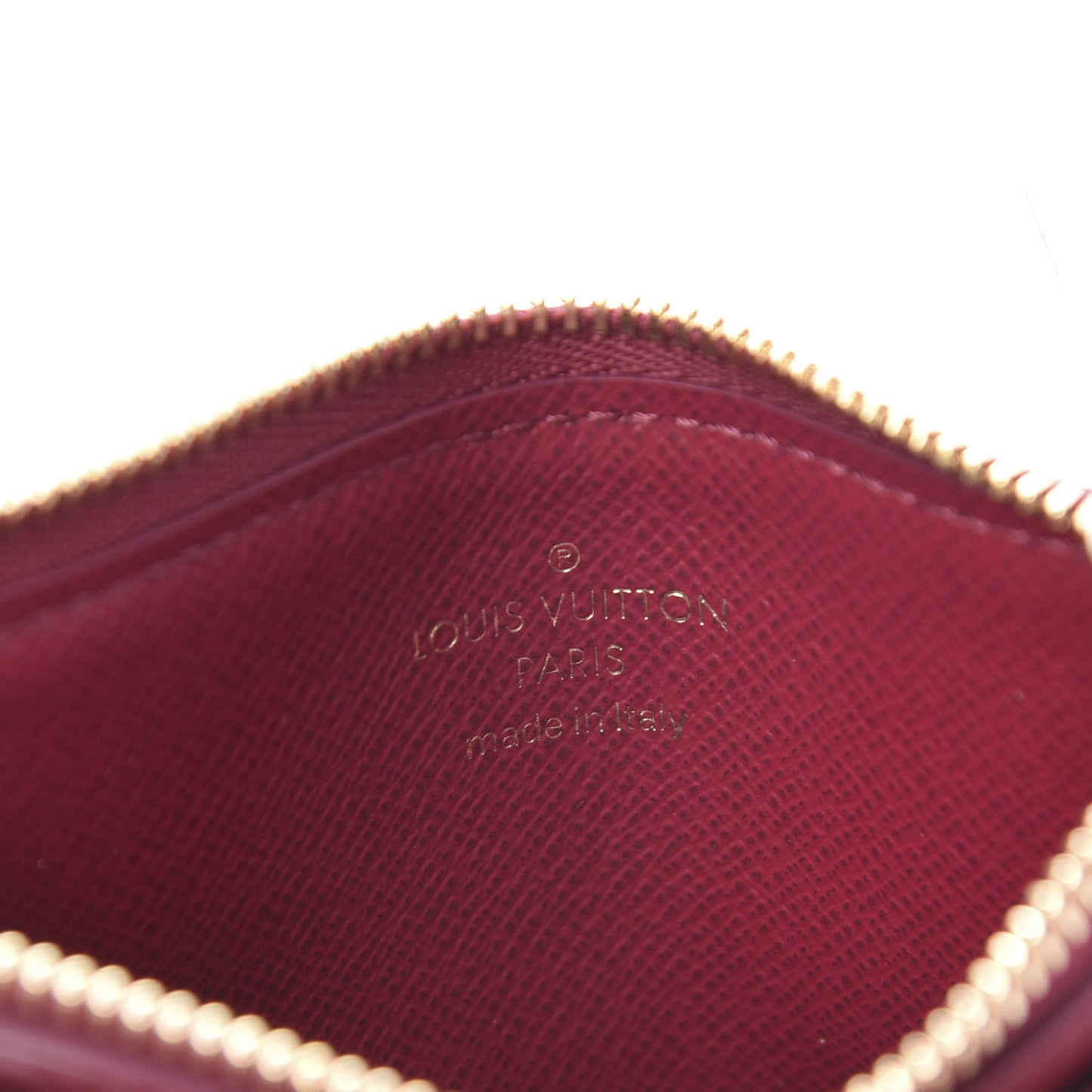 Monogram Zipped Card Holder Fuchsia