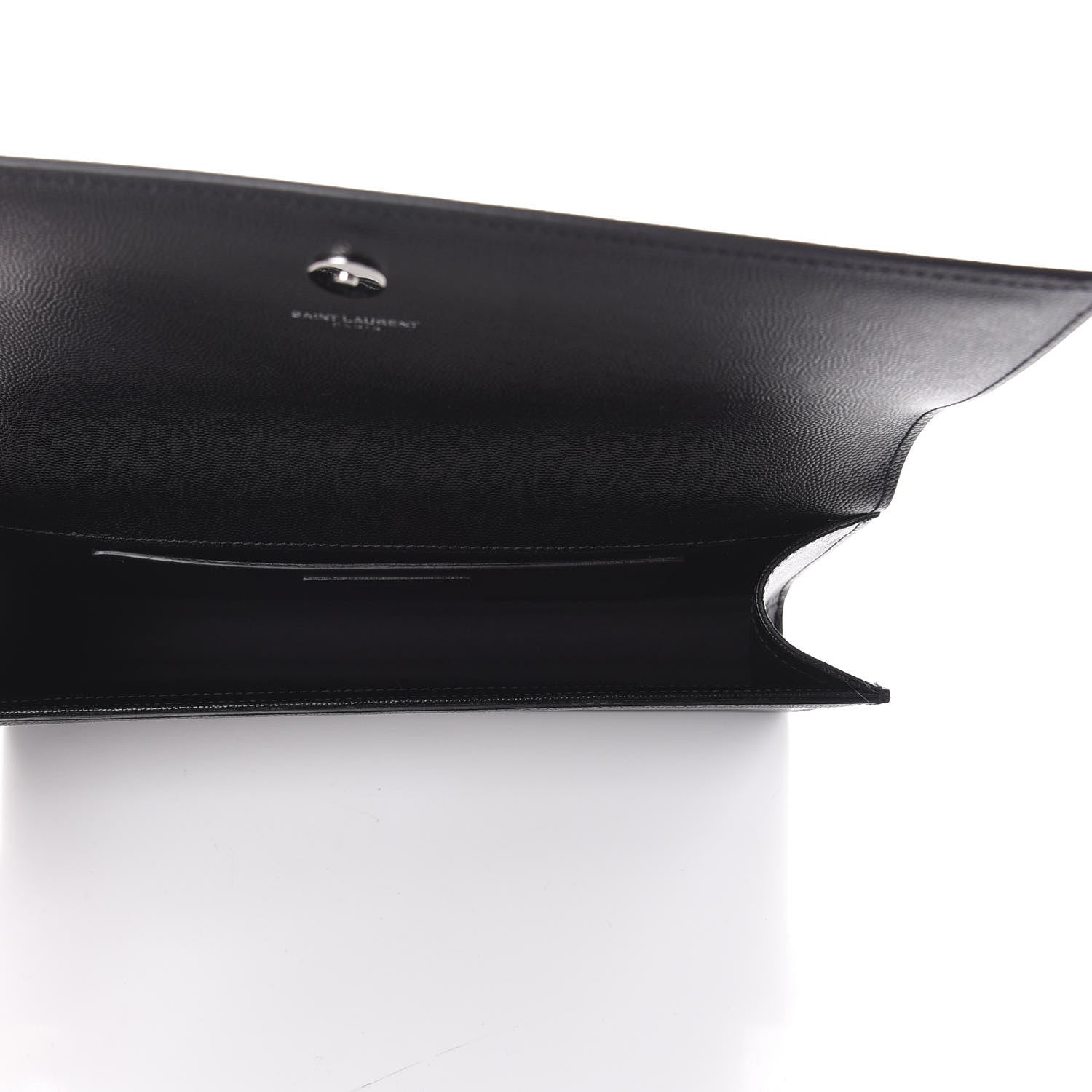 Saint Laurent Grain De Poudre Monogram Cassandre Clutch Black 5 of 8
