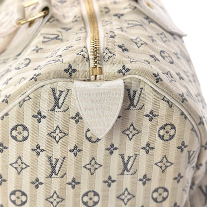 Louis Vuitton Mini Lin Croisette Speedy 30 Blue 5 of 11