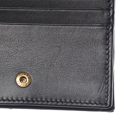 Gucci Calfskin Matelasse GG Marmont Card Case Wallet Black 6 of 8