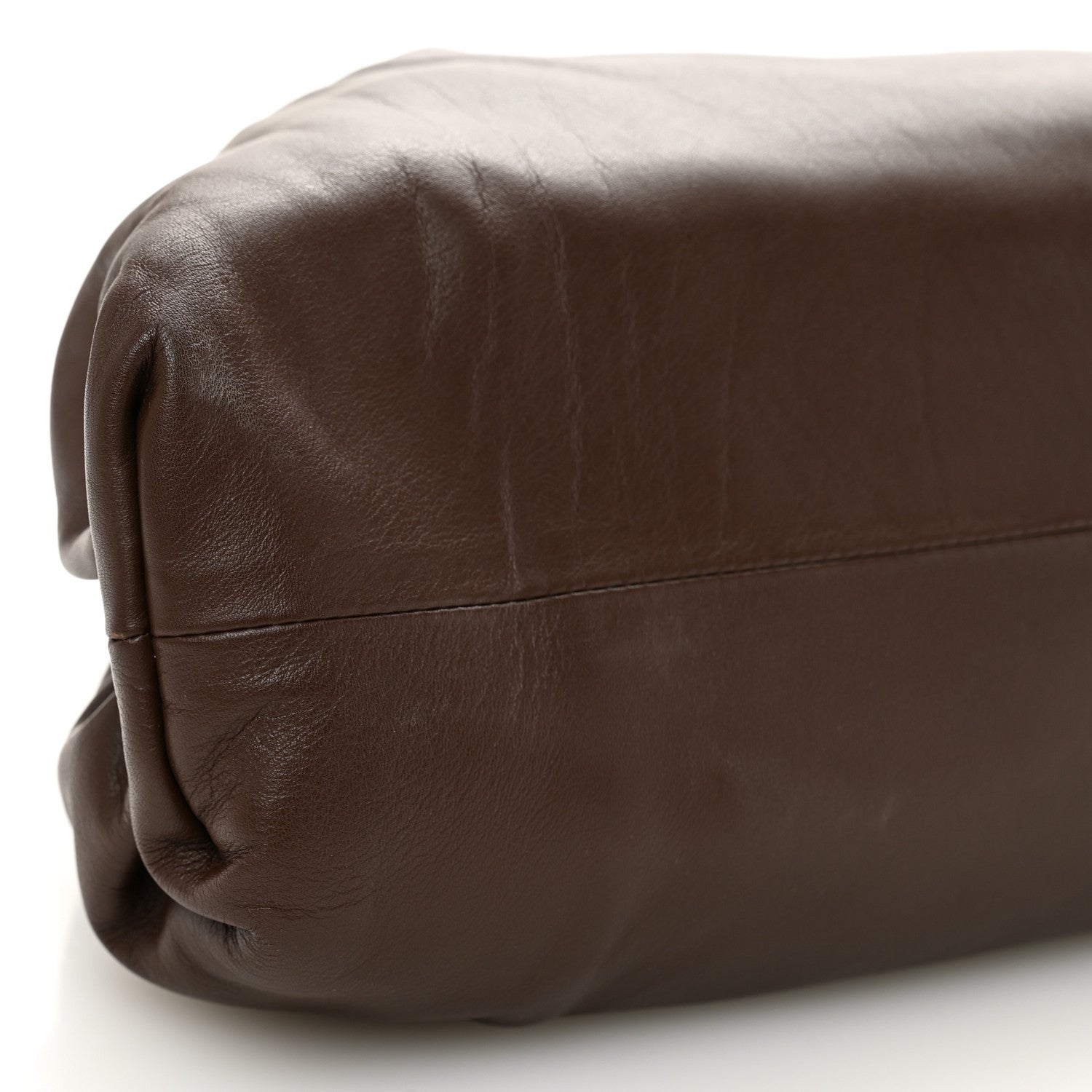 Bottega Veneta Smooth Butter Calf The Pouch Oversized Clutch Brownie 9 of 12