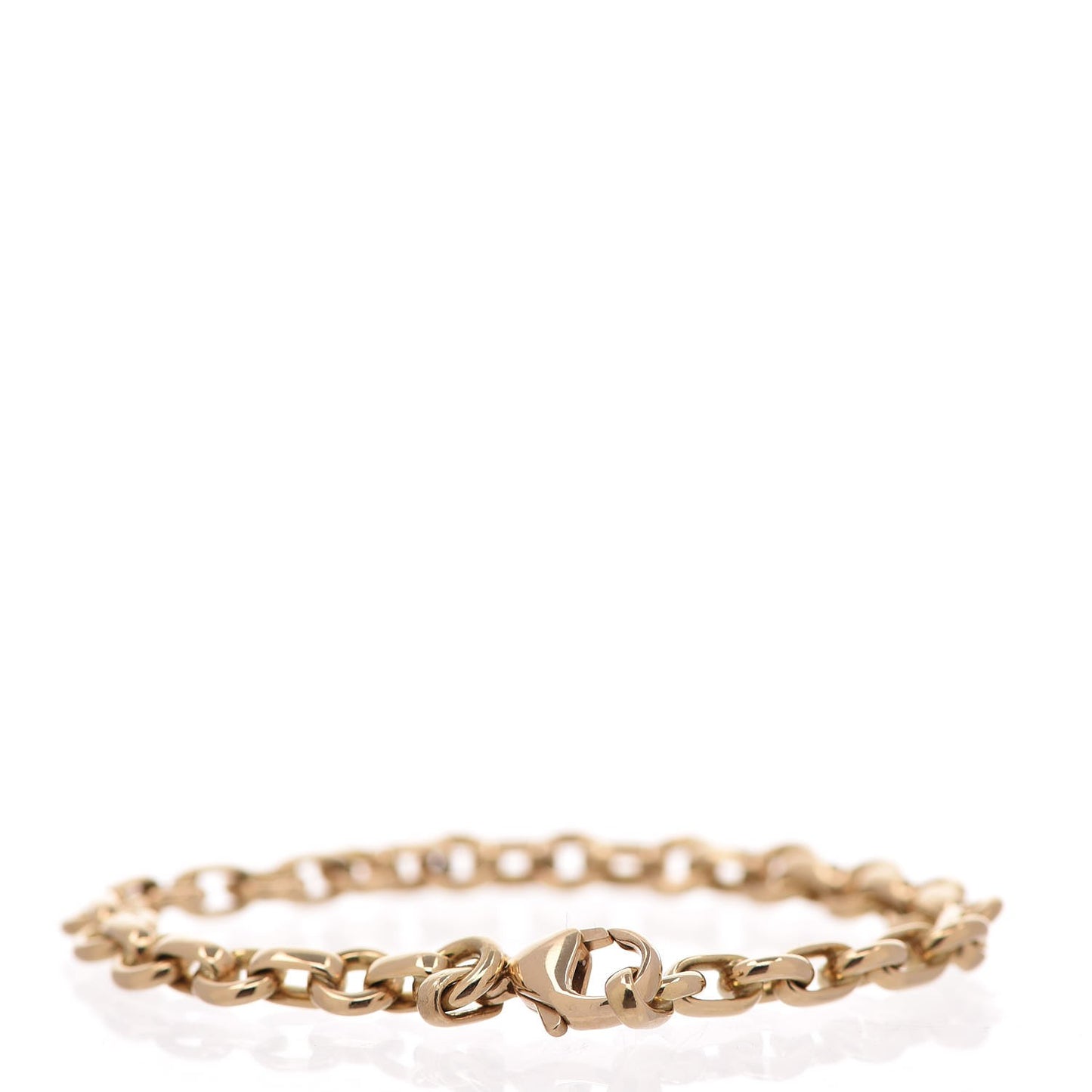 18K Yellow Gold Oval Link Bracelet