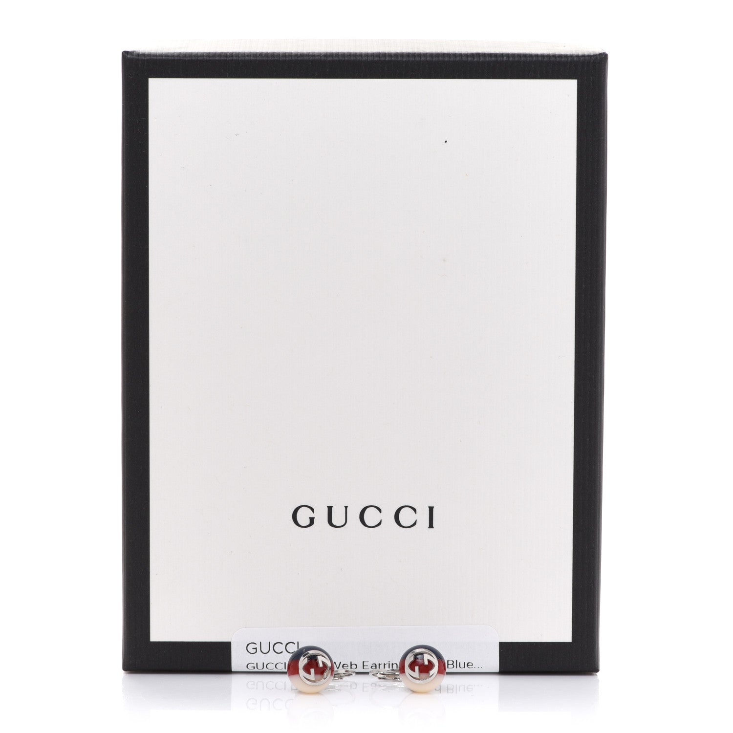 Gucci Resin Web Earrings Red Blue White 5 of 5