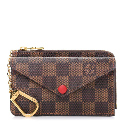 Louis Vuitton Damier Ebene Recto Verso Card Holder Red 1 of 8