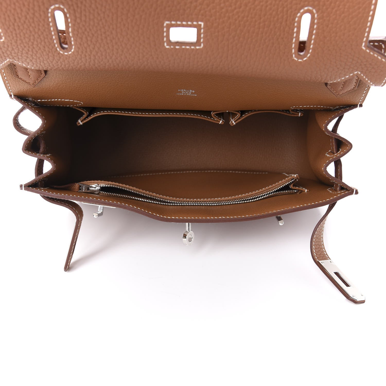 Hermes Taurillon Clemence Jypsiere 28 Gold 5 of 11