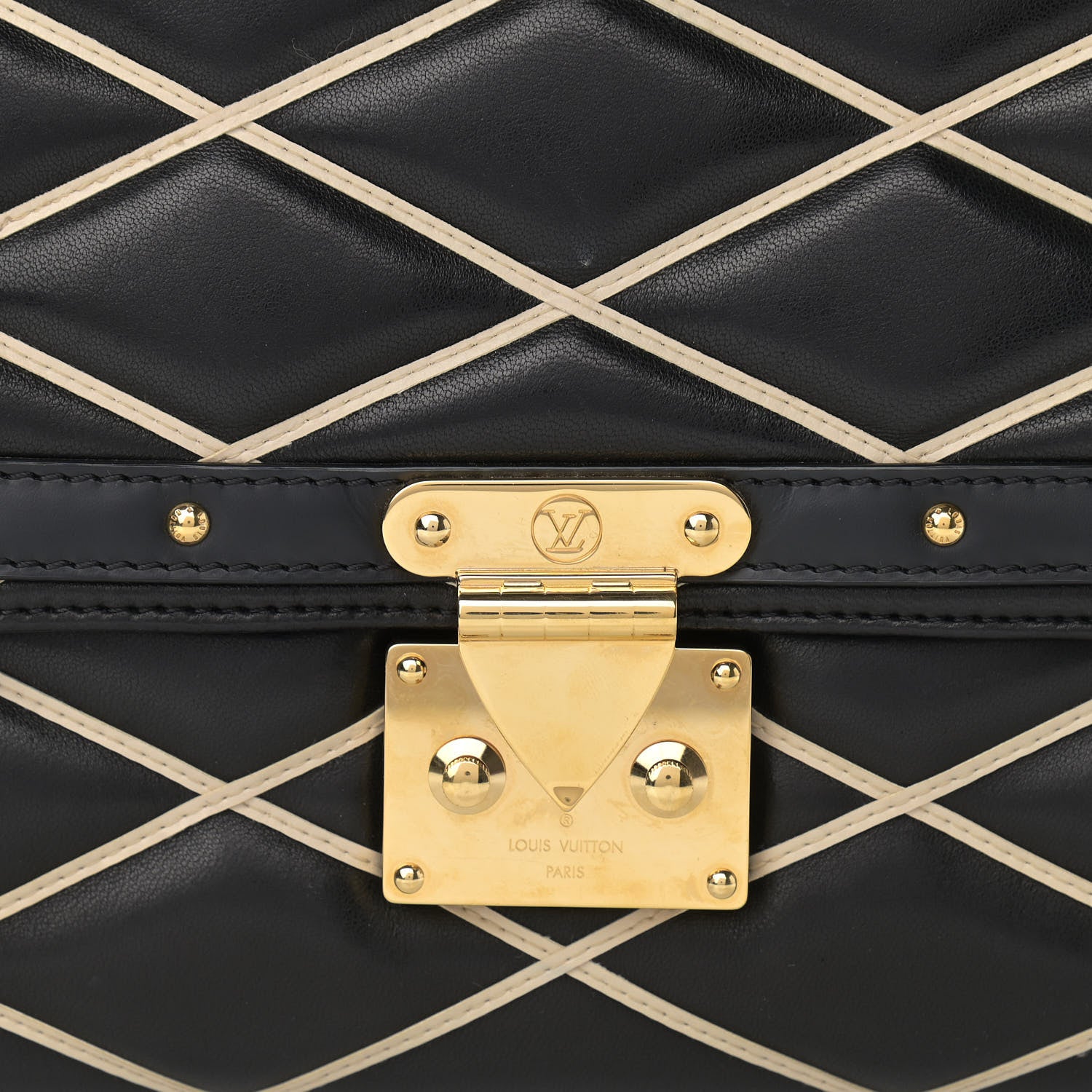 Louis Vuitton Lambskin Malletage Pochette Flap Black 8 of 13