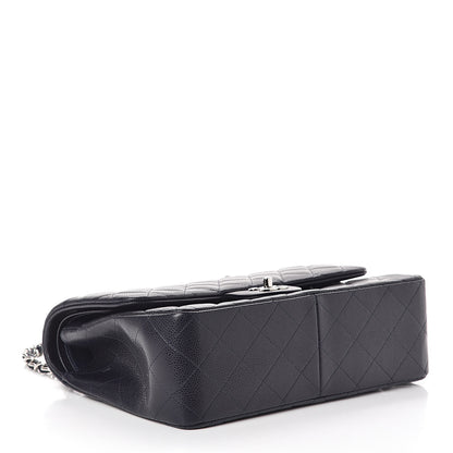 Chanel Caviar Quilted Jumbo Double Flap Navy Blue 4 of 11