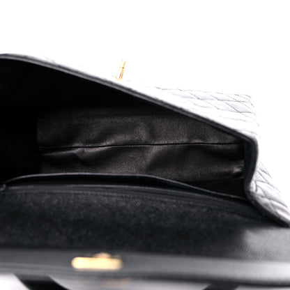 Chanel Caviar Quilted Jumbo Kelly Flap Black 5 of 14