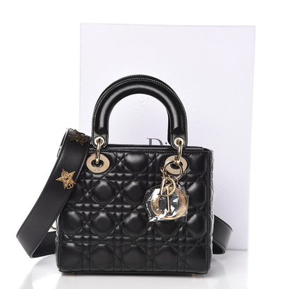 Christian Dior Lambskin Cannage Small Lucky Badges My Lady Dior Black 9 of 9