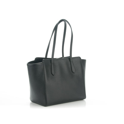 Gucci Pebbled Calfskin Small Swing Tote Black 3 of 6