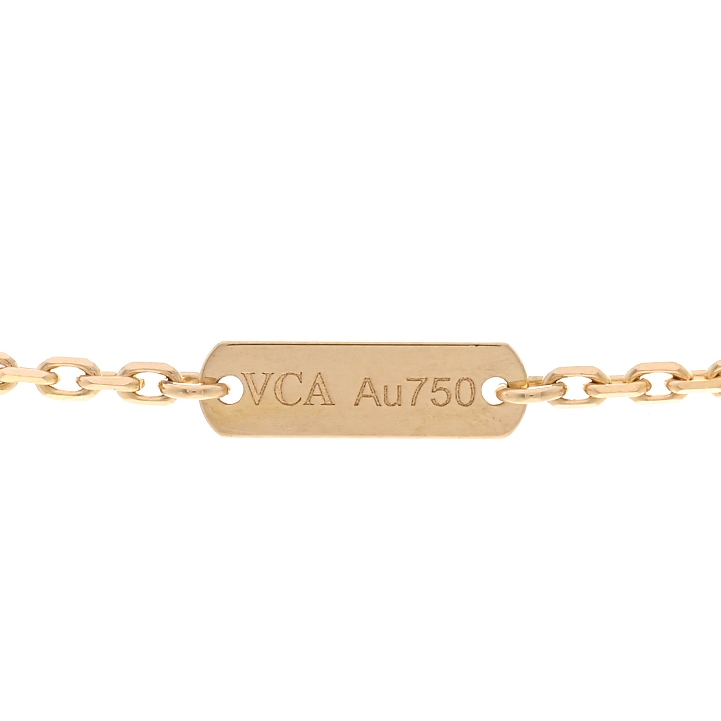 18K Yellow Gold Carnelian Vintage Alhambra Pendant Necklace