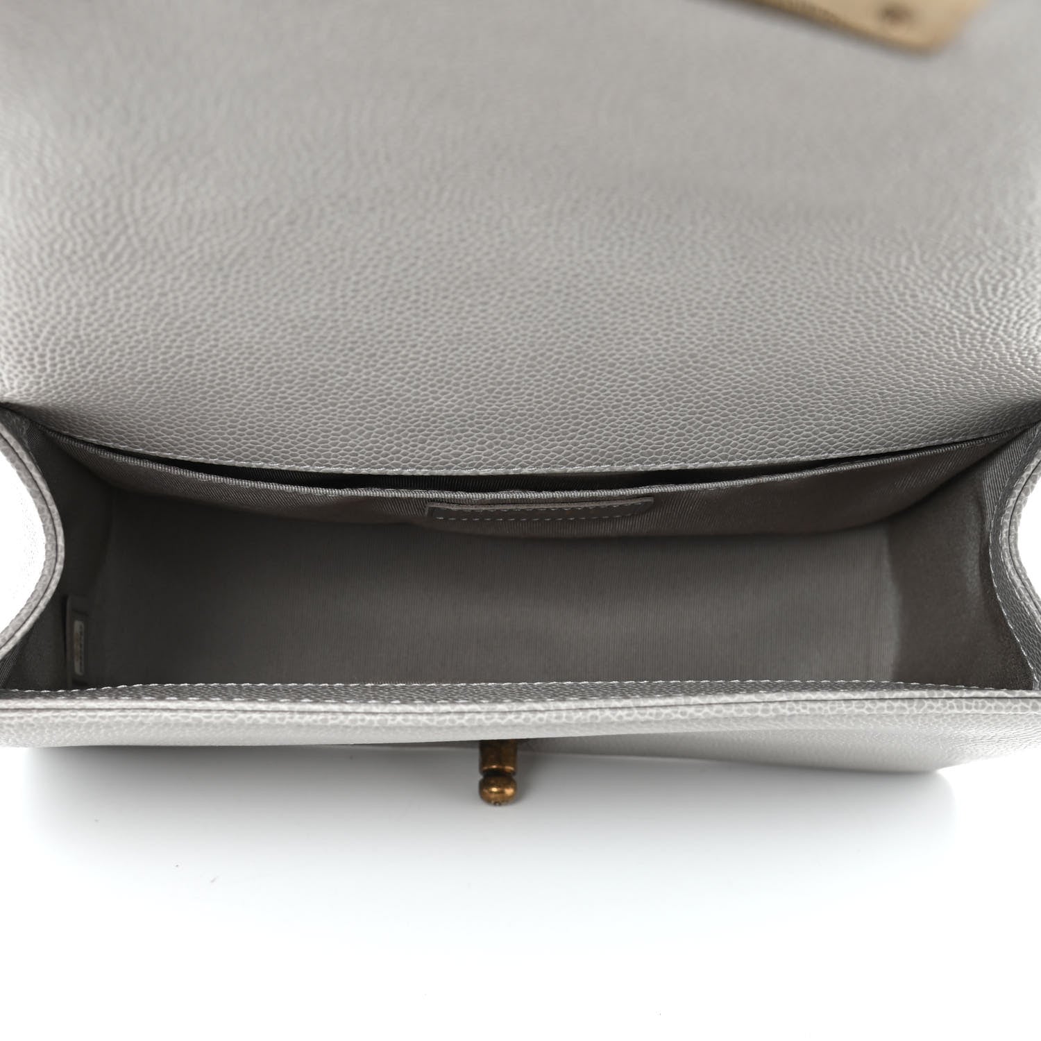 Chanel Caviar Quilted Medium Boy Flap Light Grey 4 of 9
