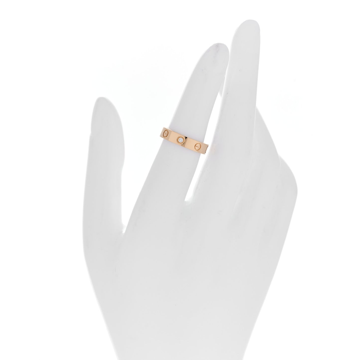 18K Yellow Gold Diamond 4mm LOVE Wedding Band Ring 49/4.75
