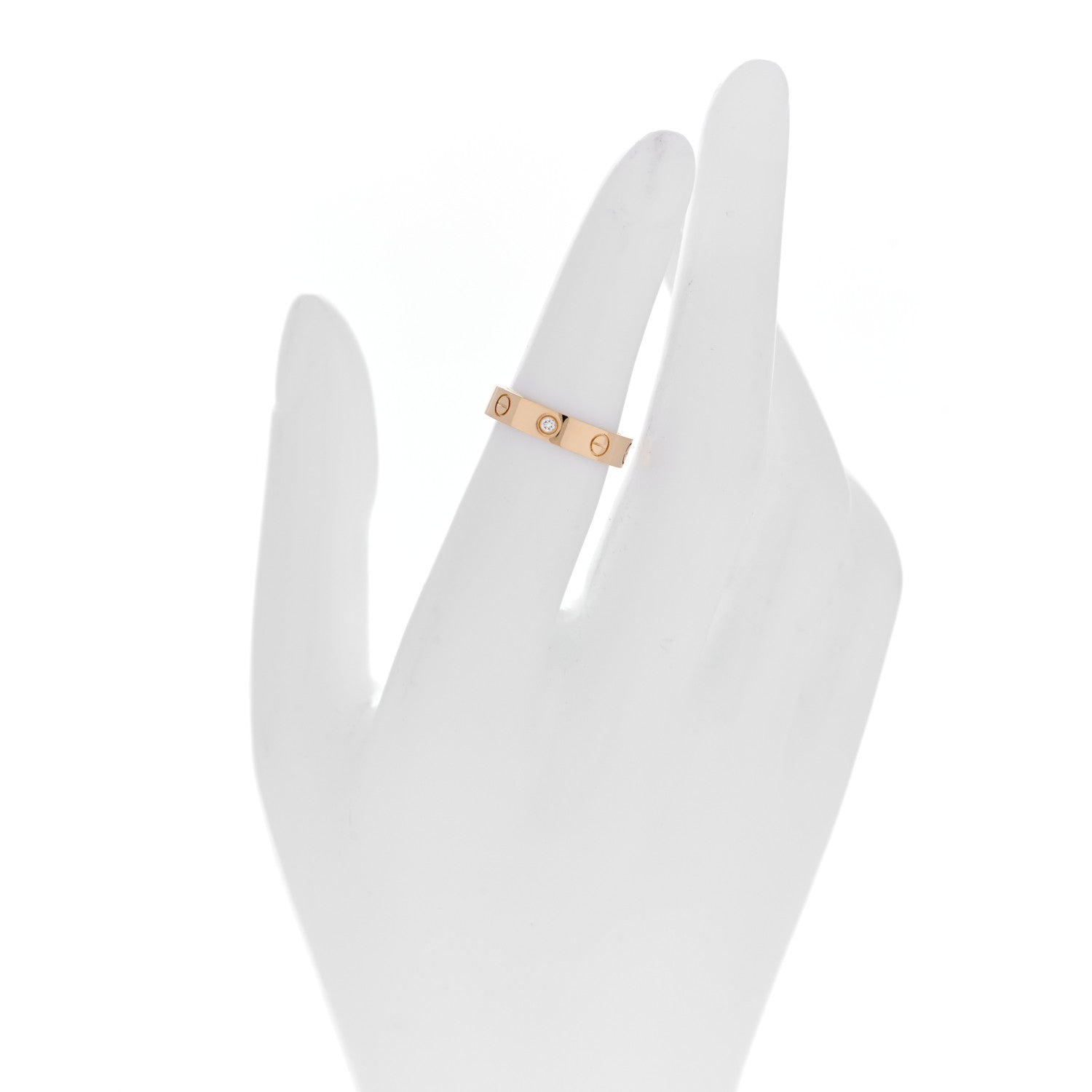 Cartier 18K Yellow Gold Diamond 4mm LOVE Wedding Band Ring 49/4.75 2 of 4