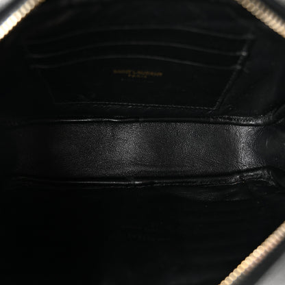 Saint Laurent Grain De Poudre Matelasse Monogram Mini Lou Camera Bag Black 5 of 11