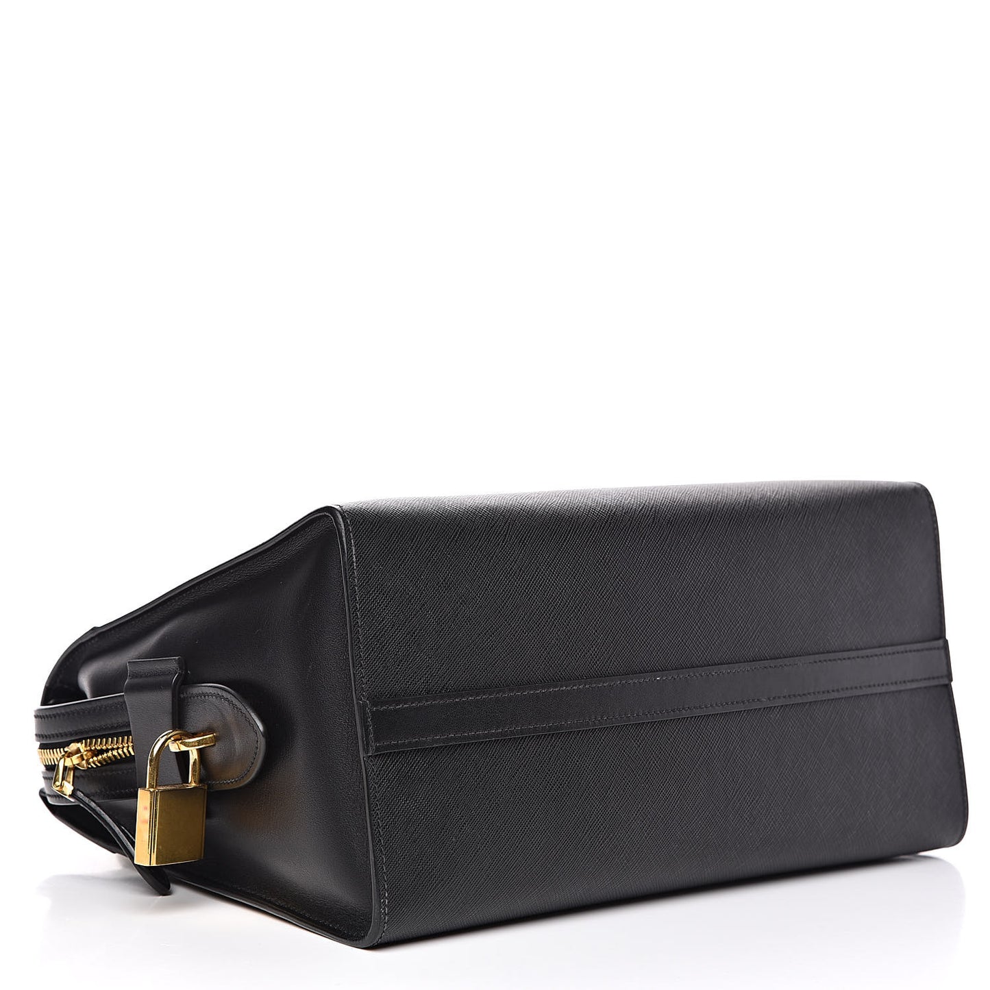 Saffiano City Calf Medium Esplanade Tote Black White