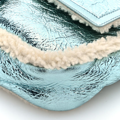 Fendi Metallic Lambskin Sheepskin Fur Re-Edition 2005-2006 Baguette Light Blue 10 of 10