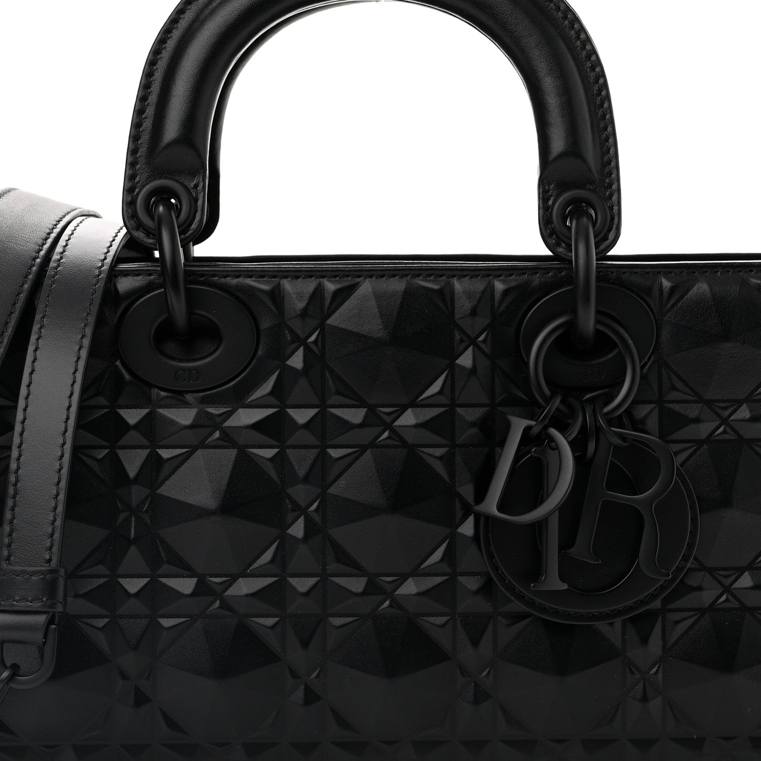 Christian Dior Calfskin Cannage Diamond Medium Lady D-Joy Black 8 of 10
