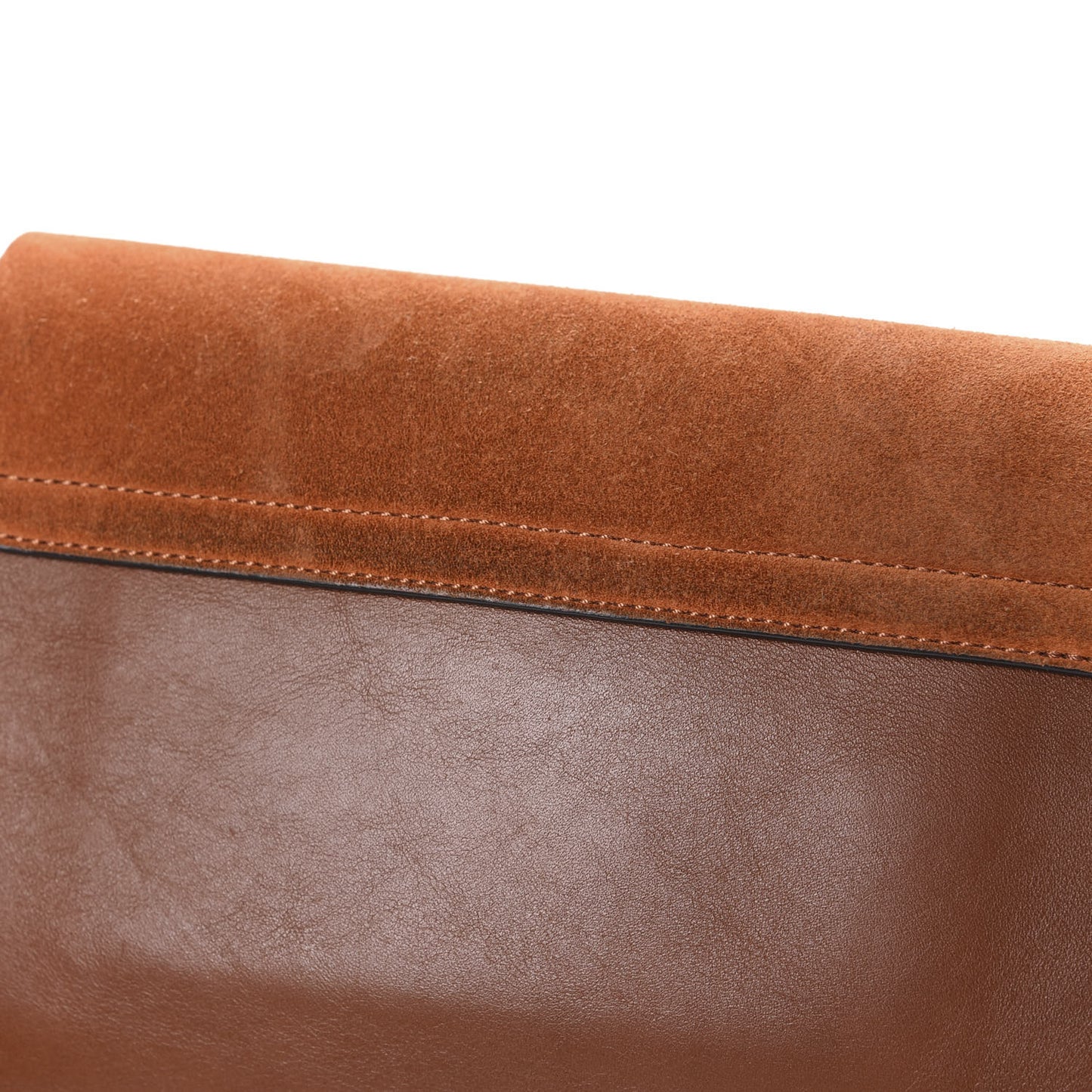 Suede Calfskin Small Faye Shoulder Bag Tobacco