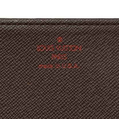 Louis Vuitton Damier Ebene Checkbook Cover Wallet 6 of 9