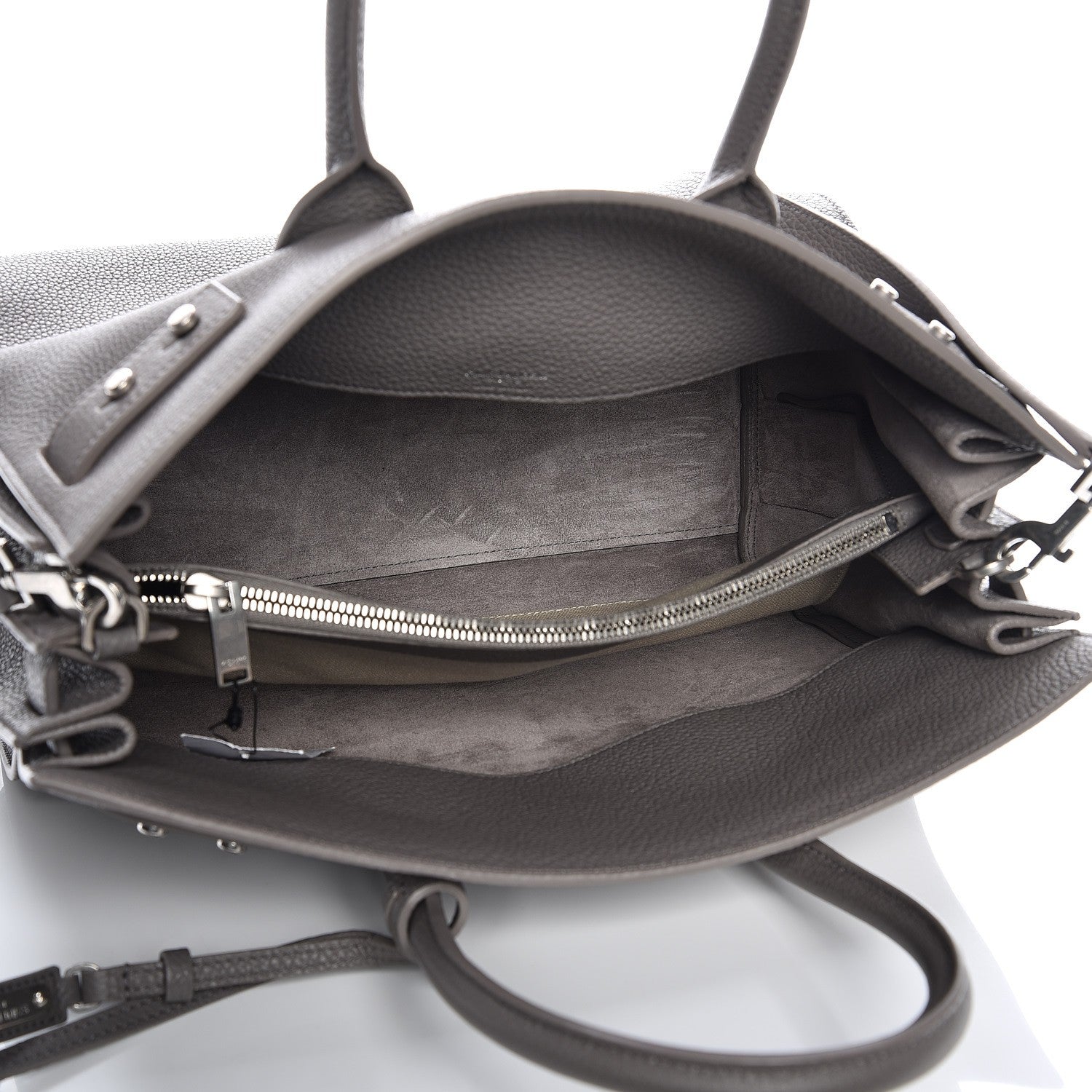 Saint Laurent Grained Calfskin Small Supple Sac De Jour Fog 6 of 9