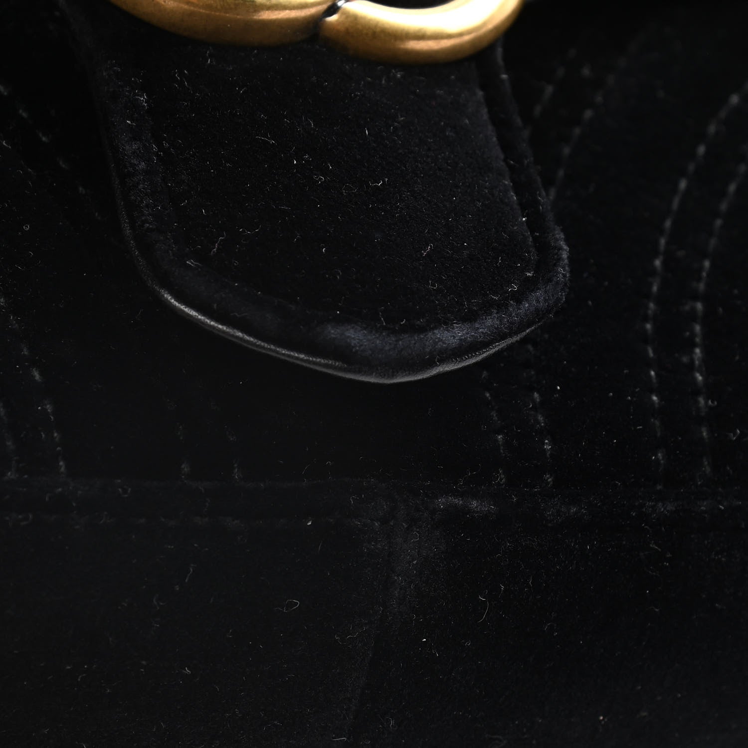 Gucci Velvet Matelasse Mini GG Marmont Shoulder Bag Black 16 of 16