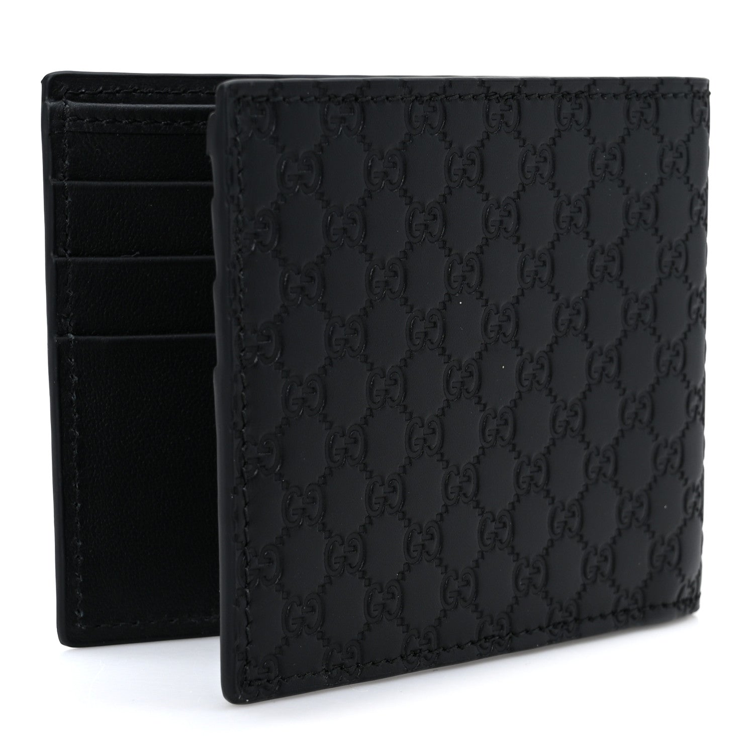 Gucci Micoguccissima Bi-Fold Wallet Black 3 of 9