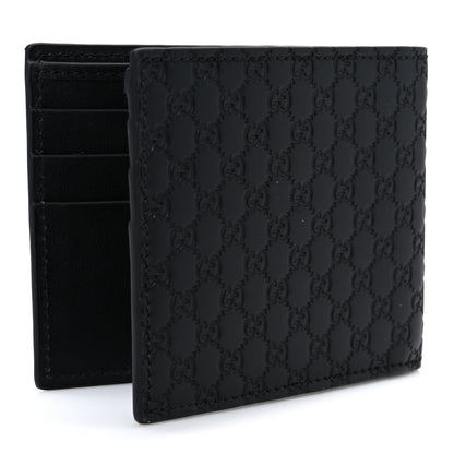 Gucci Micoguccissima Bi-Fold Wallet Black 3 of 9